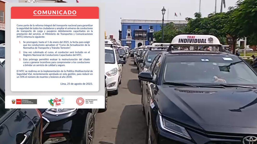 MTC: prorroga hasta 2025 exigencia de "Curso de Actualización" a ...